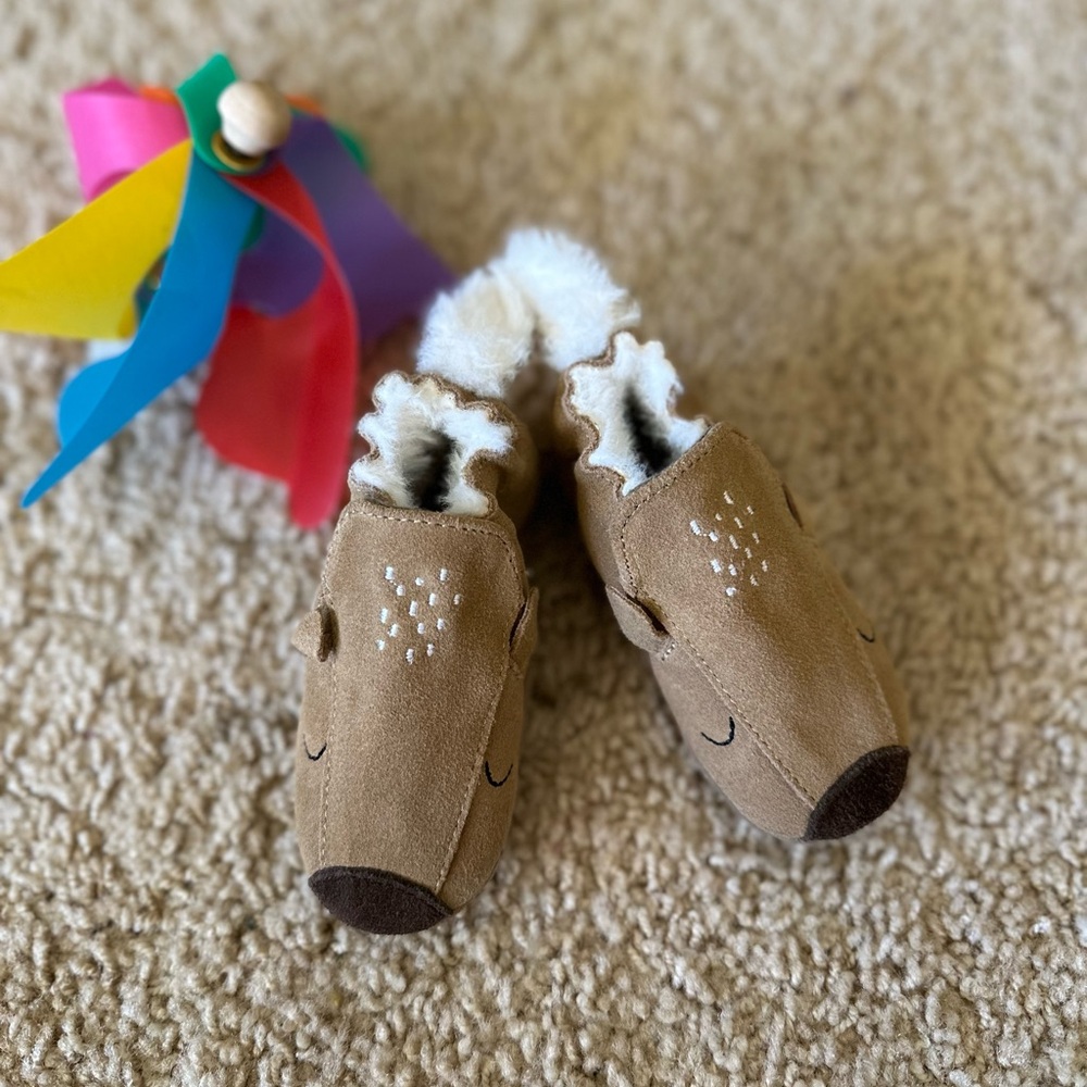 NEW Baby Booties with White Fleece Lining